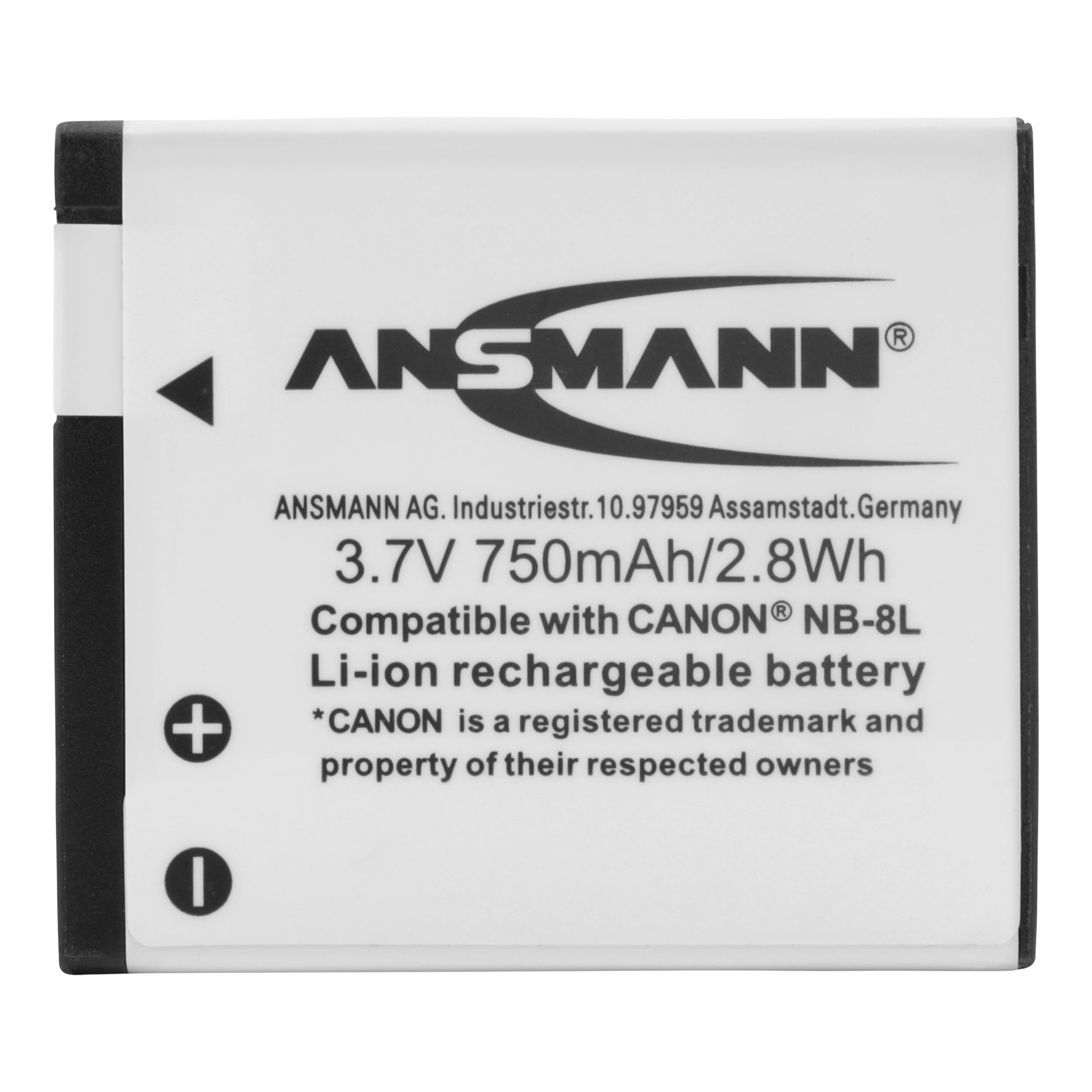ANSMANN 5044843 A-Can Nb8L Batteria Li-Ion Digicam 3,7V/750Mah per Fotocamere Digitali Canon