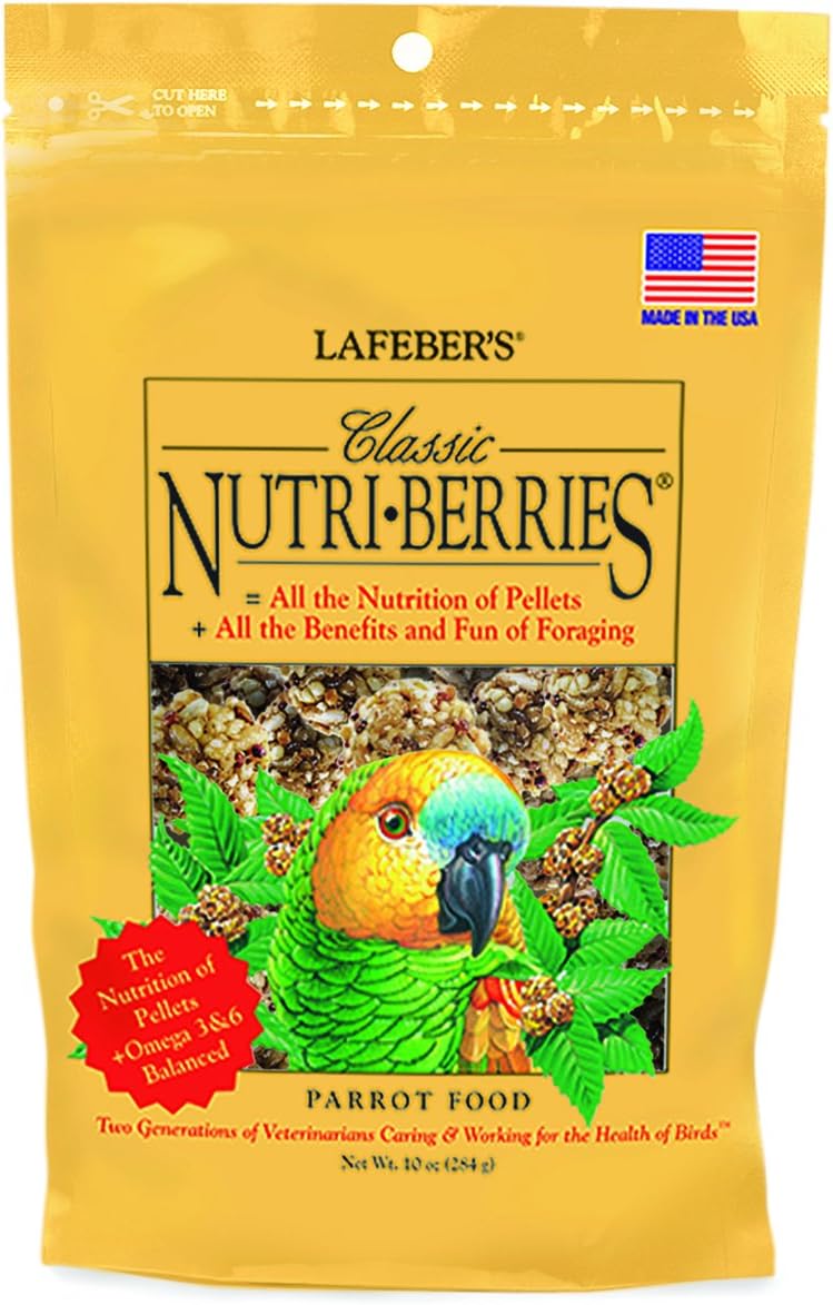 LAFEBER'S Classic Nutri-Berries Bird Food and Treat for Parrots 12 oz