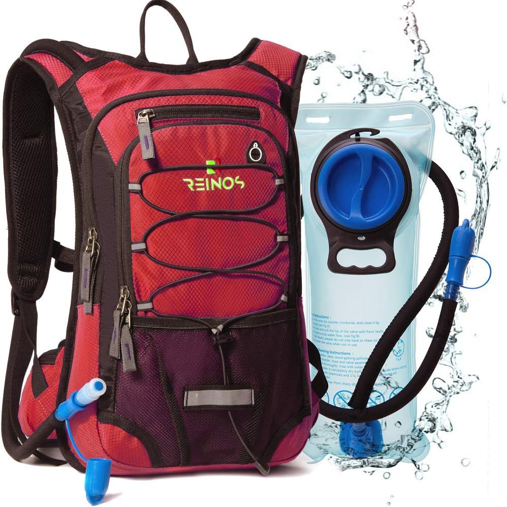 REINOS Hydration Backpack with 3L Bladder for Men & Women, Daypack with Thermal Insulation | Great for Hiking, Running, Cycling, Camping, Skiing, Outdoor Activities