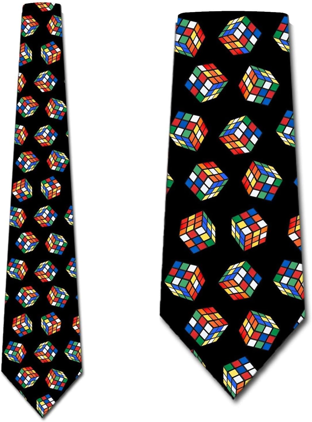 Three Rooker Puzzle Ties Mens Fun and Games Puzzle Cube Necktie