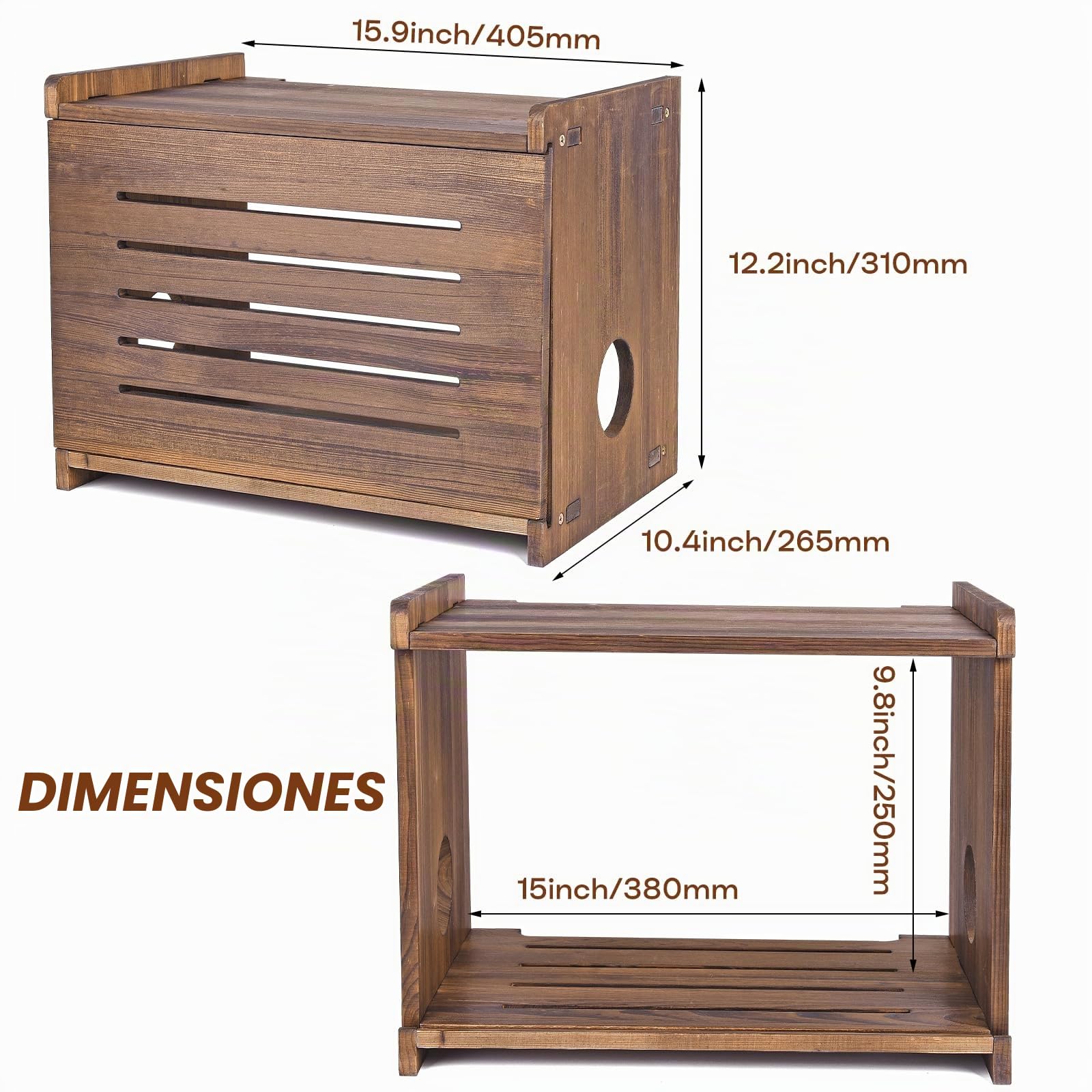 Estante de enrutador para proyector, soporte para proyector, caja de almacenamiento, módem, cable, enrutador, cubierta organizada, tira de alimentación organizada, estante ocultador de gestión