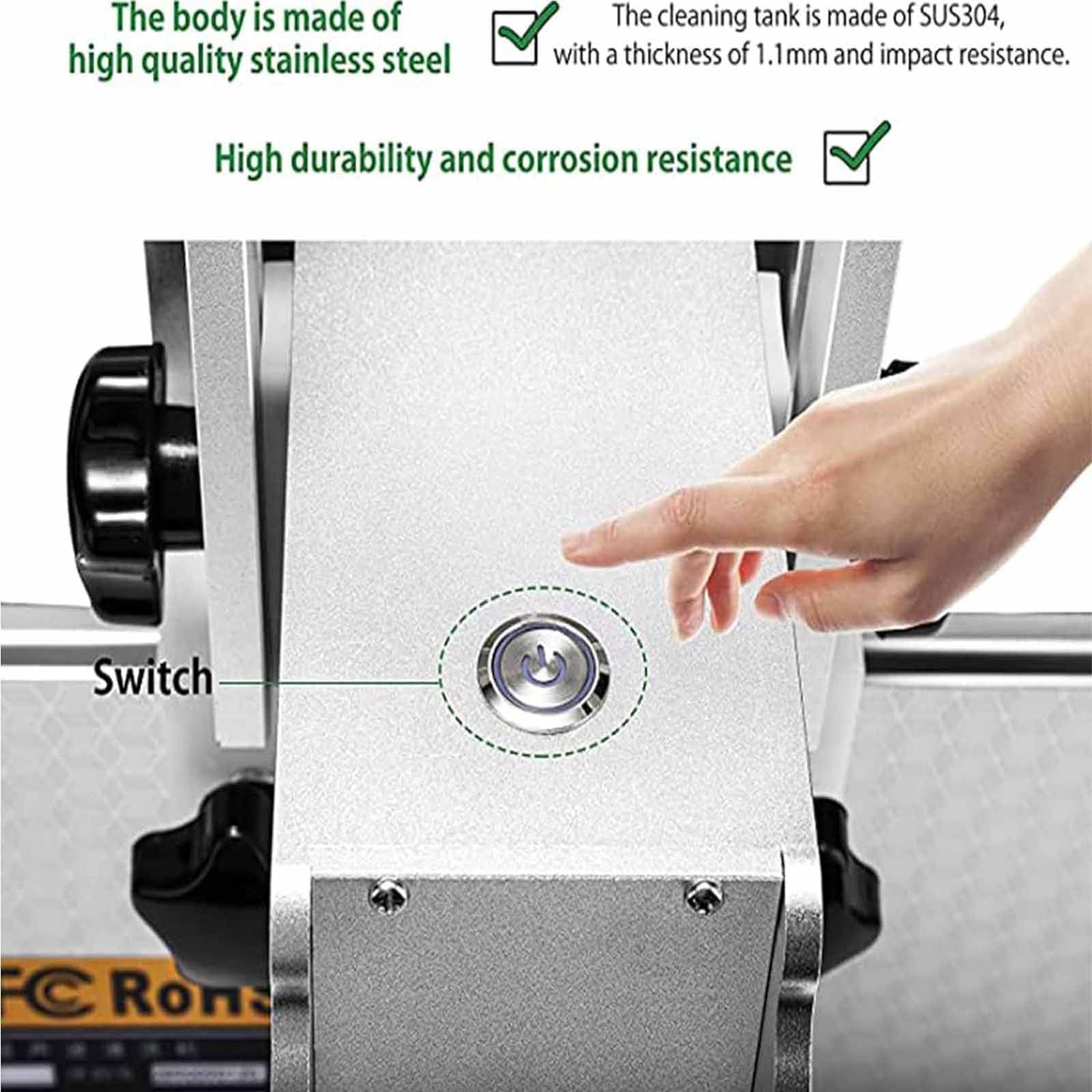 PixCy Lavatrice ad ultrasuoni, Lavadischi ad ultrasuoni per Dischi in Vinile da 6 Litri, Lavadischi ad ultrasuoni con stendino, Macchina per Pulizia ad ultrasuoni,110V