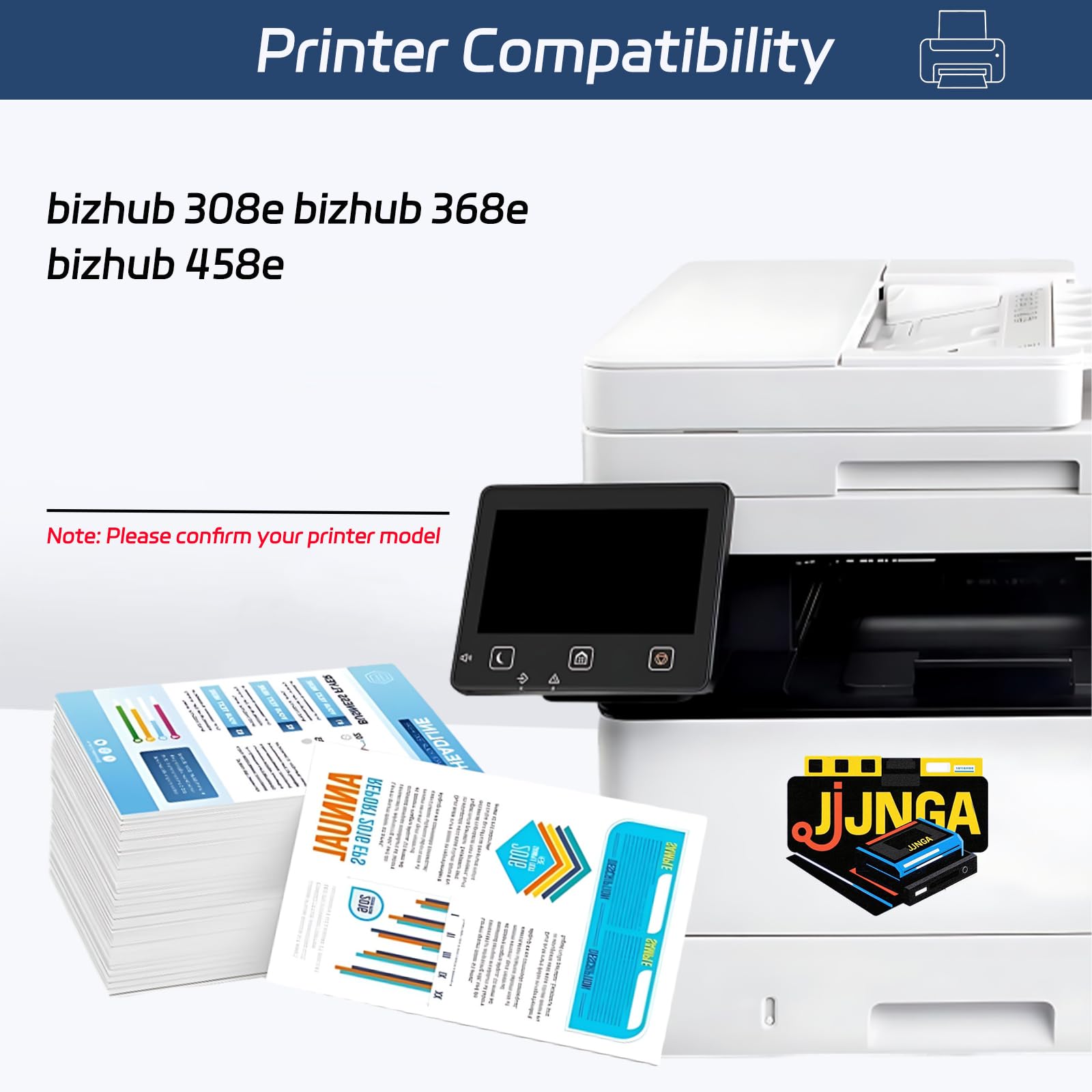 JJNGA AA6UR70400(110V) Fuser Unit is Compatible for Konica Minolta bizhub 308e bizhub 368e bizhub 458e Printers, with a Capacity of 470000 Pages and a Very Good Printing Experience (2 Set)