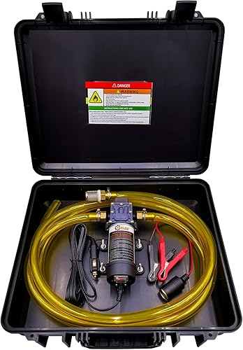 Kit de bomba de transferencia de combustible de 12 V, con tubo de combustible de alta elasticidad y 2 cables de alimentación, mueve hasta 120