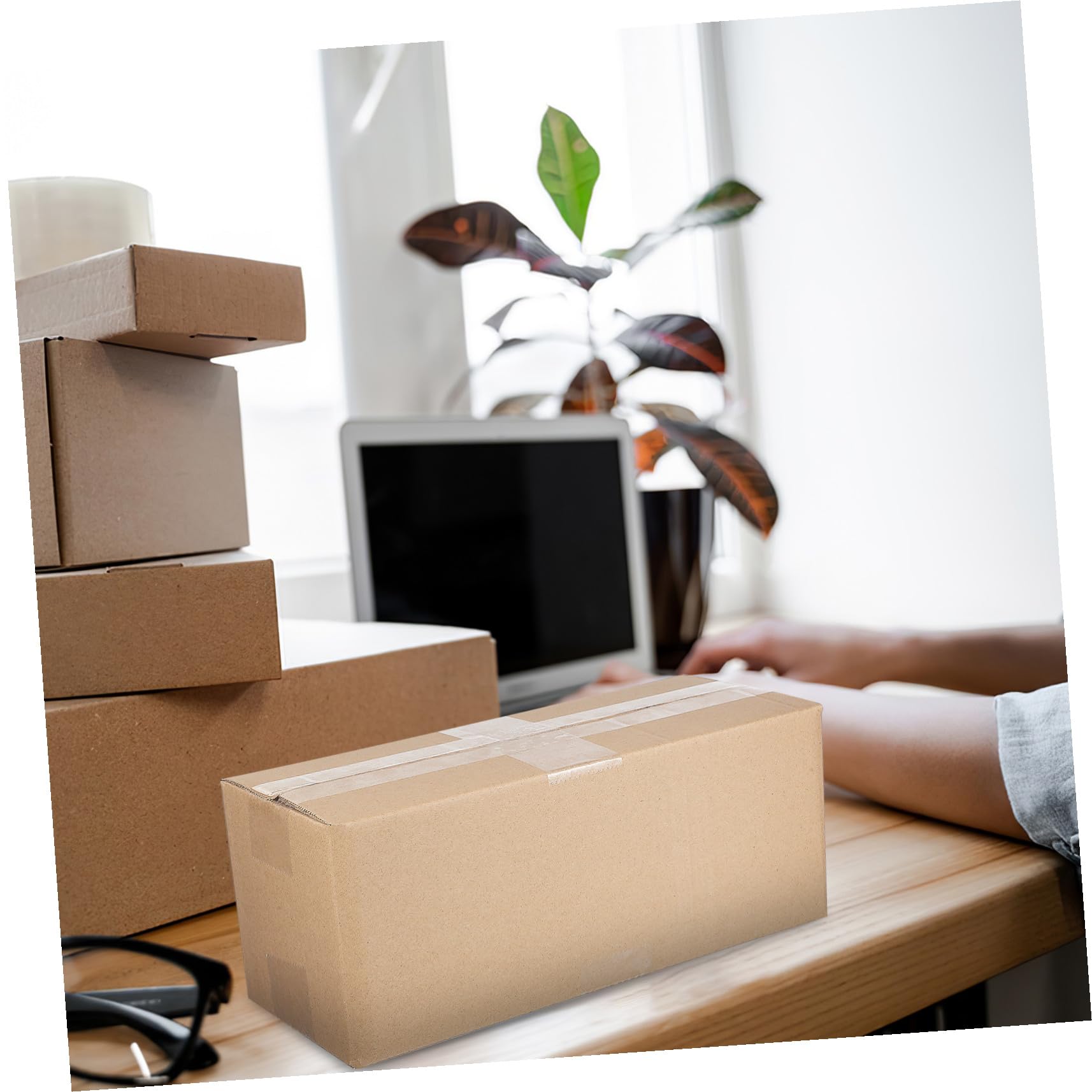 Cajas de Cartón para Envío Rectangulares 10 Piezas Beige