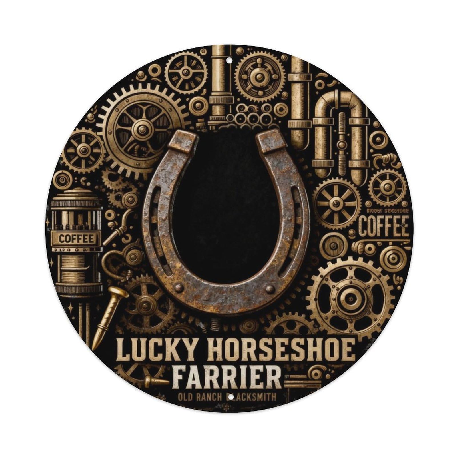 LUCKY HORSESHOE FARRIER Metal Tin Sign Plaque