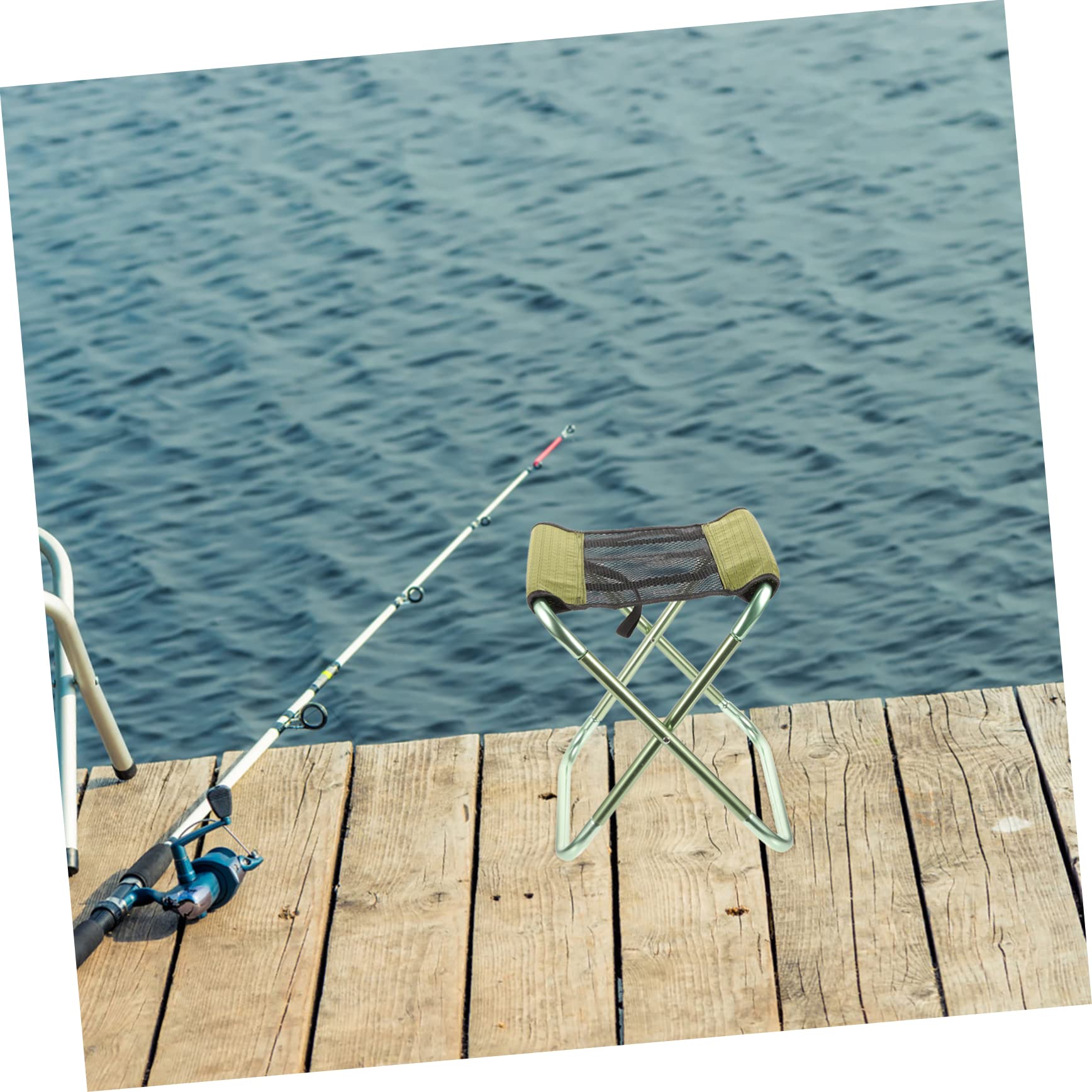 MUSISALY Outdoor Folding Chair Portable Lightweight Camping Stool for Fishing Beach and Travel Construction No Assembly Required Easy to Carry