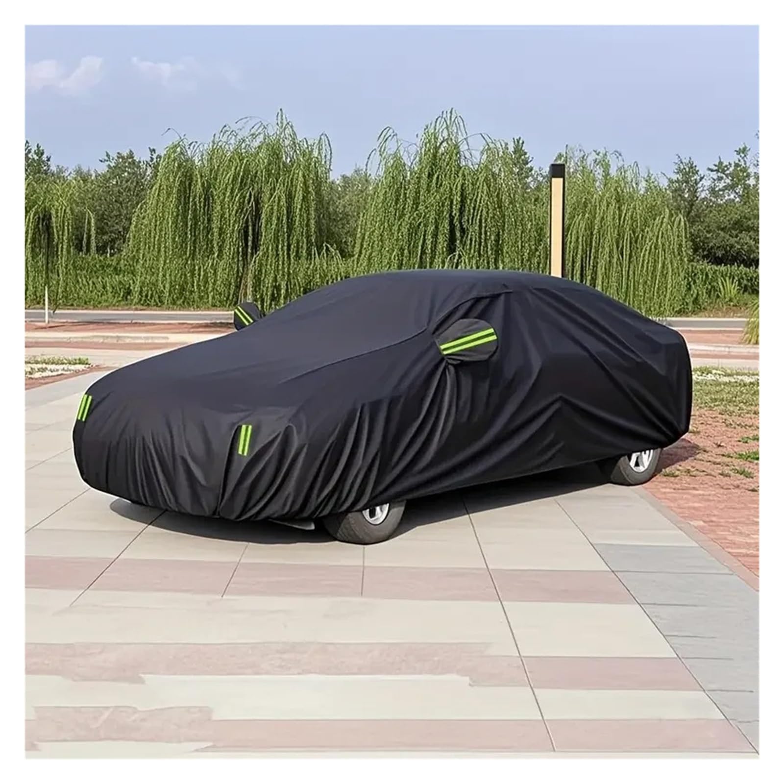 Telo Per Auto Telo Copriauto Antigraffio Nero - Protezione Completa Antipolvere E Resistente Al Sole Per Vari Modelli Parcheggio All'aperto Telo Copriauto Impermeabile(Sedan-XXL)