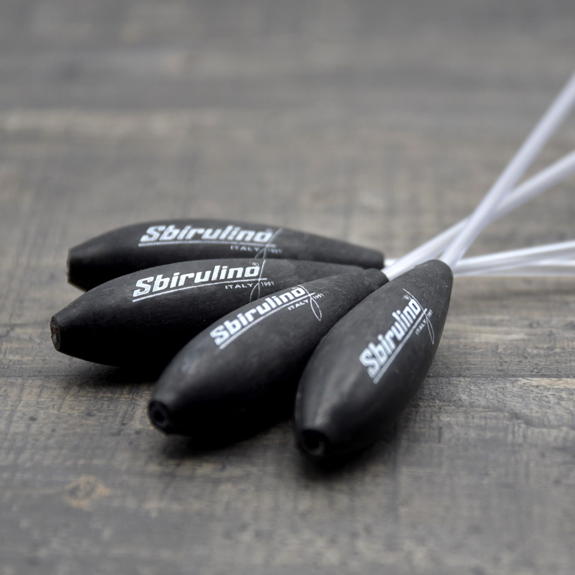 Sbirulino® Zestaw 4 pływających bombardowań (białych) – półtonący (przezroczysty) – super tonący (czarny) od 3 do 95 g
