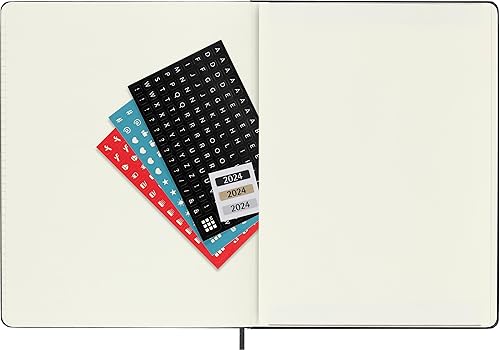 Miniatura 6 de Moleskine DHB12WN4Y24 Notebook, Beginning January 2024, Weekly Diary, Hardcover, XL Size (W x H x H) 7.5 x 9.8 inches (19 x 25 cm), Black