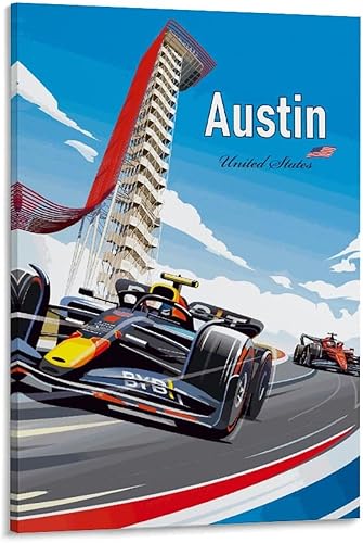 Miniatura 1 de Póster F1 de Fórmula 1, póster de coche de carreras de Fórmula 1, decoración de pared de coche de toro de carreras rojo para dormitorio de niños,