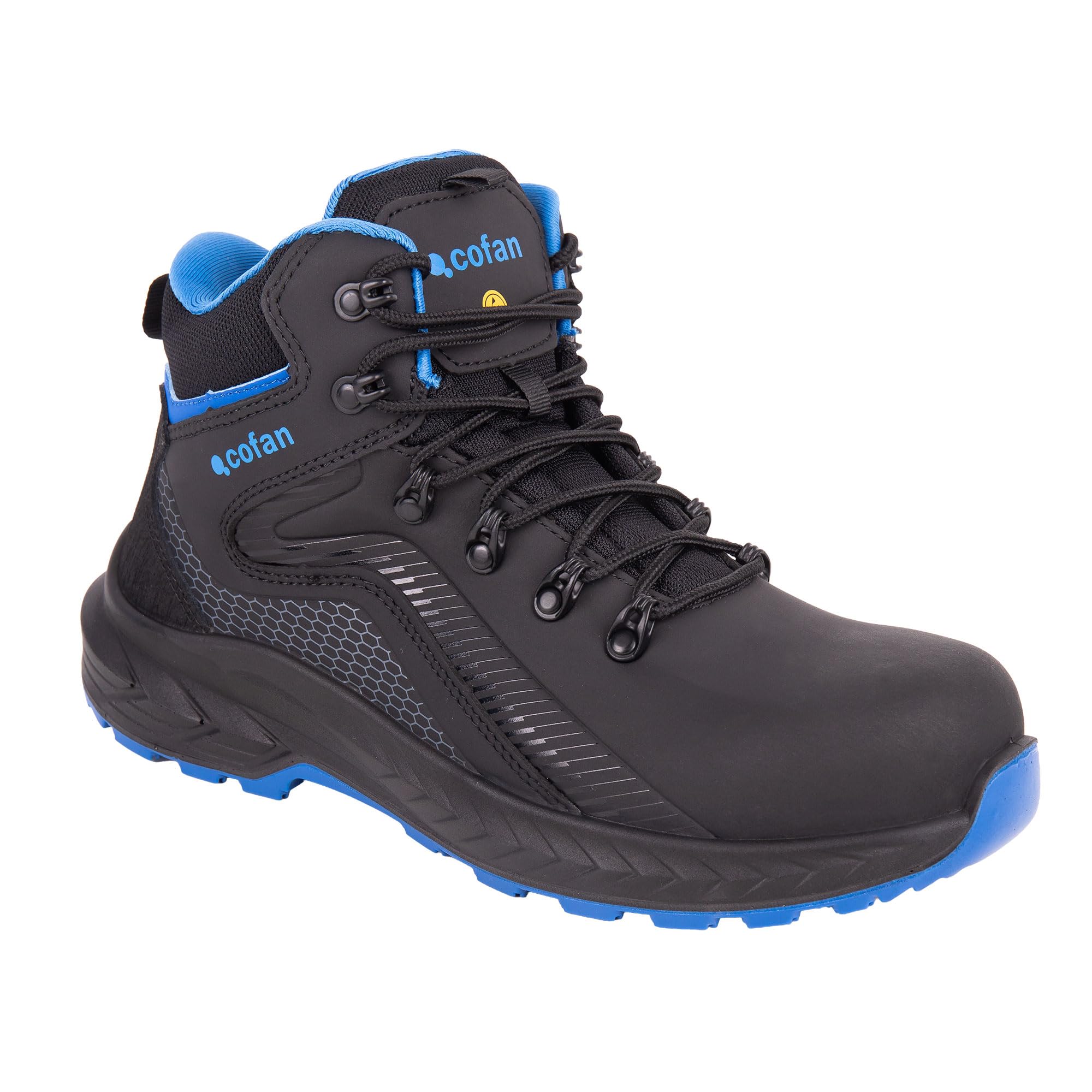 Cofan Bota de Seguridad Deportiva S3L FO SR ESD Namur, Puntera de Composite, Conforme con EN ISO 20345:2022/A1:2024