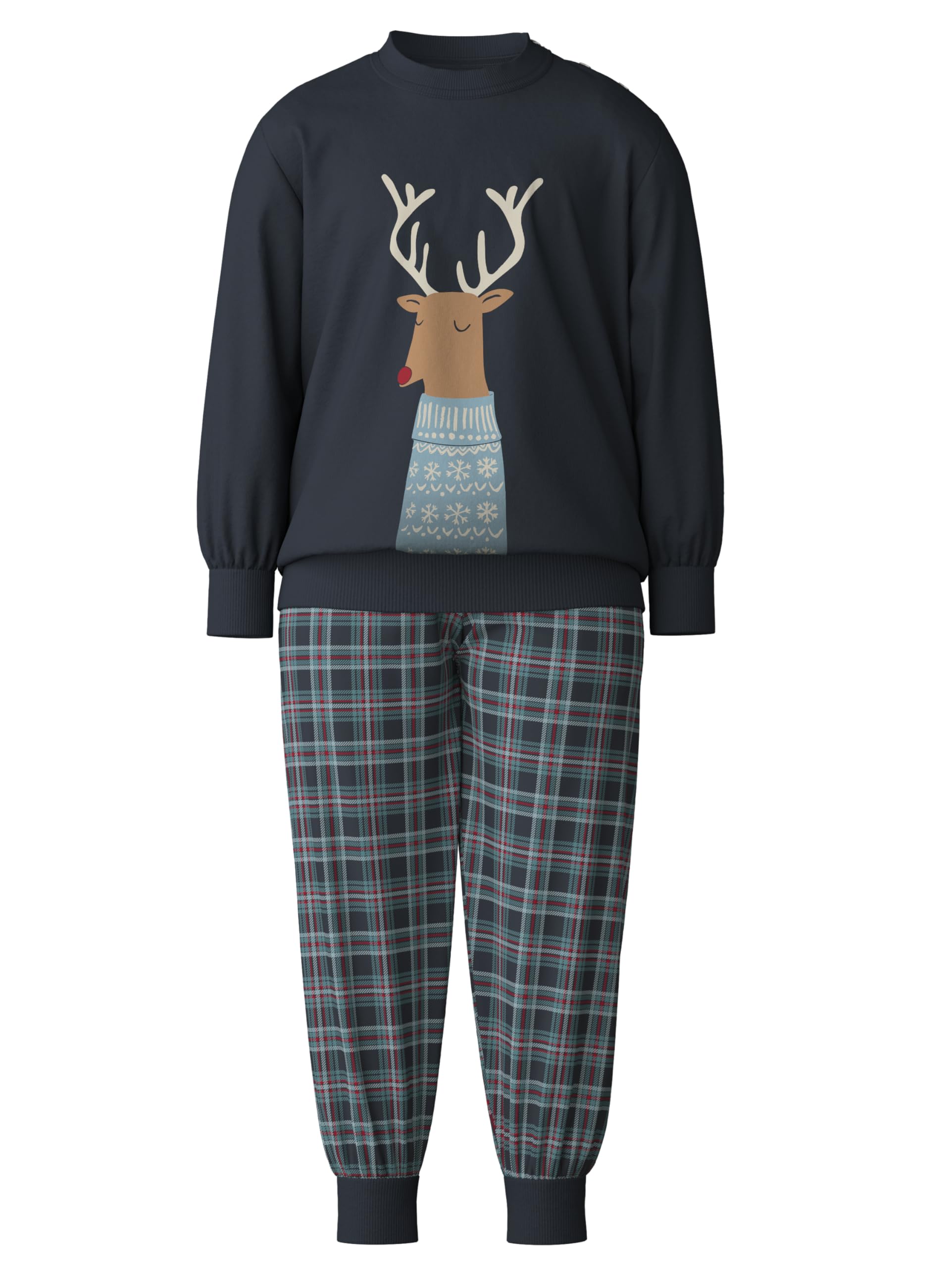 CALIDA Boy's Family & Friends Pajama Set, dark sapphire,