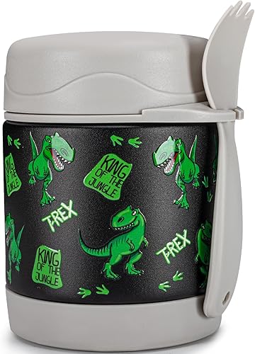 Miniatura 1 de Charcy Termo de 10 onzas para comida caliente para niños con cuchara, boca ancha a prueba de fugas, tarro de comida aislado para 5 horas calientes y