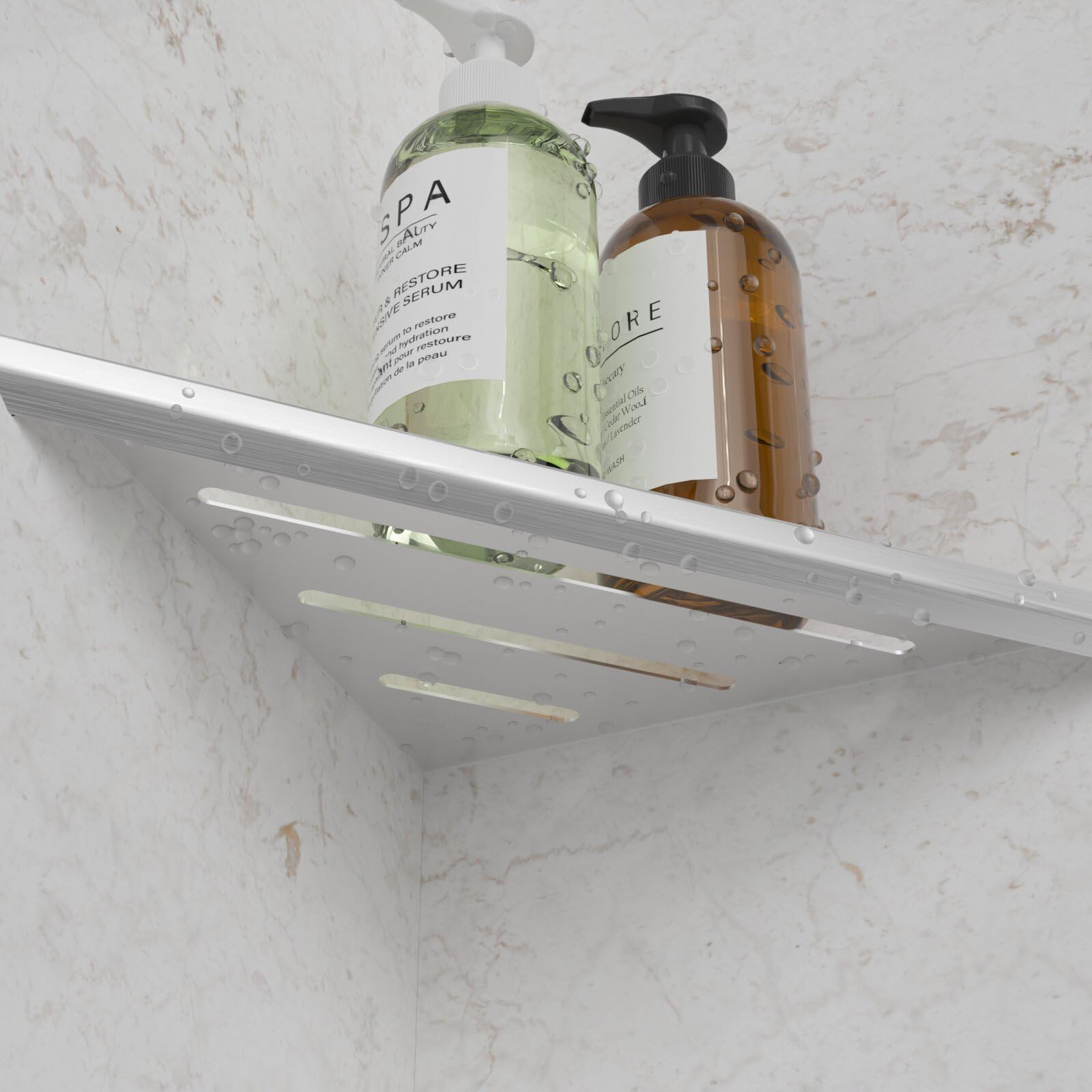 Womamny Bathroom Corner Shelves, Shower Caddy Corner Shower Shelf Wall Mounted - Image 4