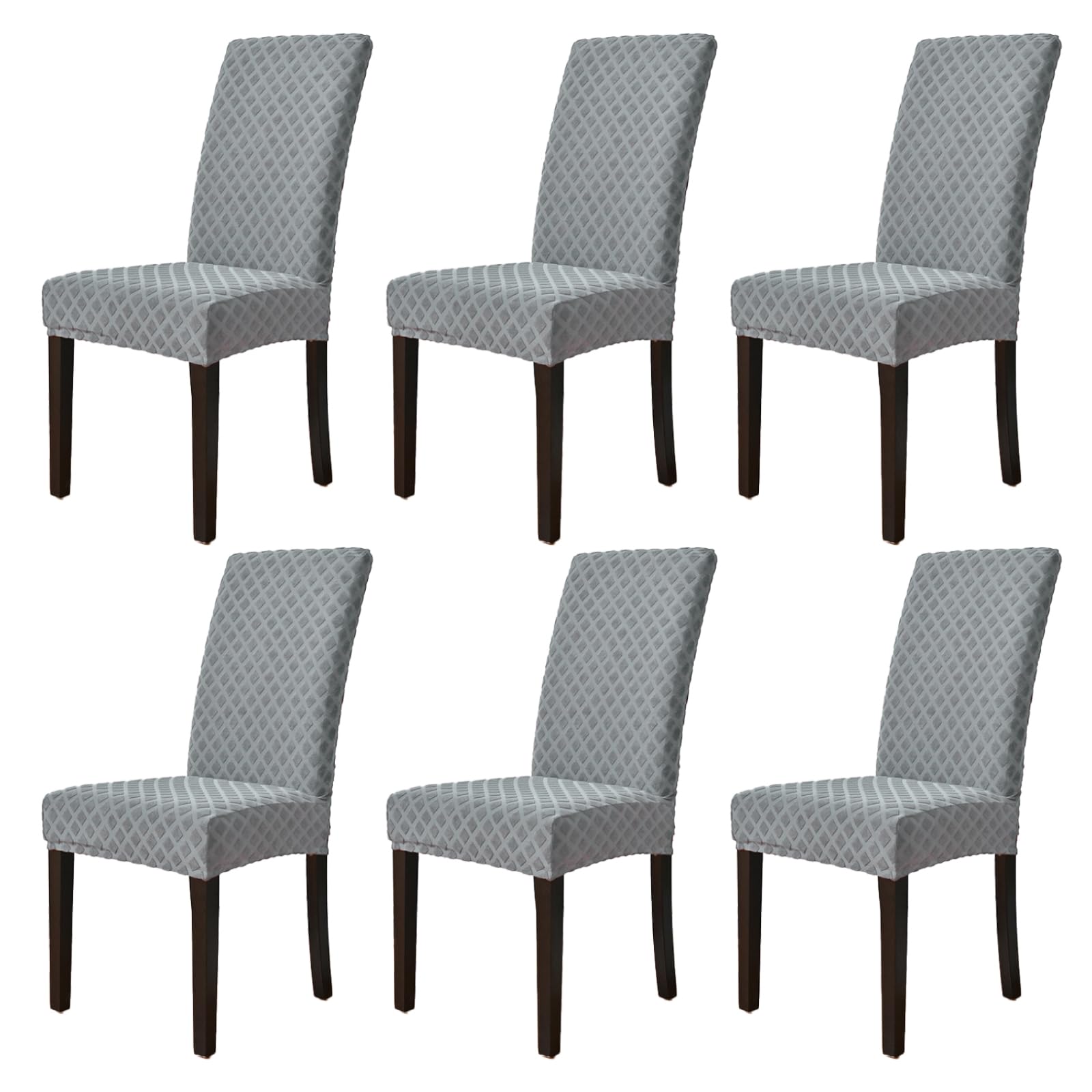 6 Stück Stuhlhussen Jacquard Schwingstuhl Stretch Stuhlhussen Stretch 6er Set Stuhlhussen Universal Stretch Stuhlhussen Waschbar Und Abnehmbar für Esszimmer Hotel Bankett Hochzeit Party Deko