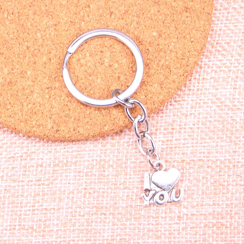 20 Stücke 15 X 14 Mm Herz Ich Liebe Dich Anhänger DIY Männer Auto Schlüsselanhänger Ring Halter Schlüsselanhänger Souvenir Schmuck Geschenk