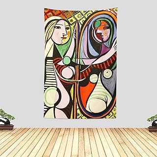 Chitteri Pablo Picasso The Girl before a Mirror(1932) 60" x 40" Hanging Tapestry Polyester Wall Art for Home Decoration