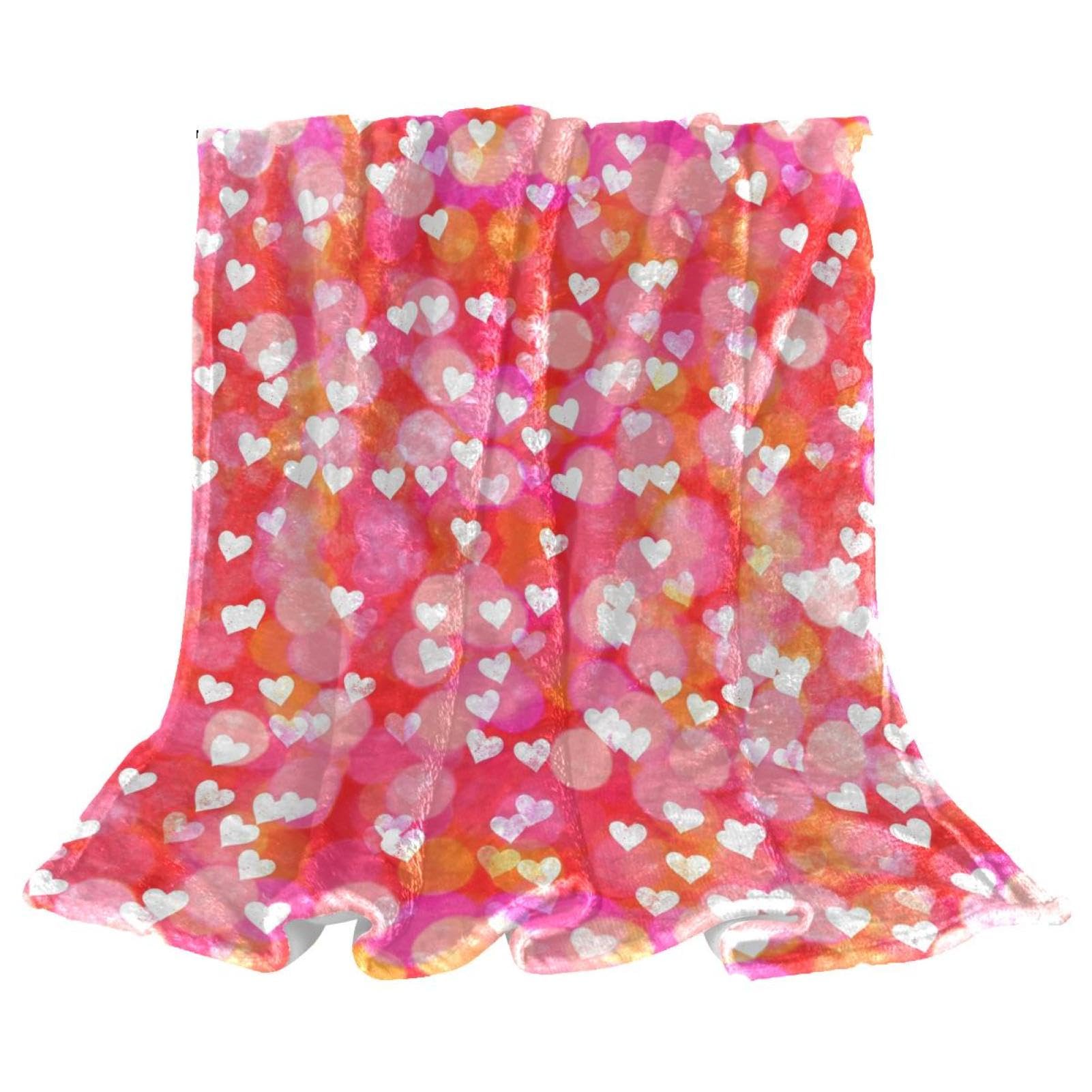 Couverture polaire cœur rose douce et chaude pour en finir avec le froid
