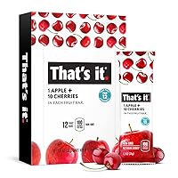 Vista 8 de That's it. Barra de fruta real 100% natural de manzana + fresa, la mejor fibra vegana, snack saludable sin gluten, bocadillo paleo para niños