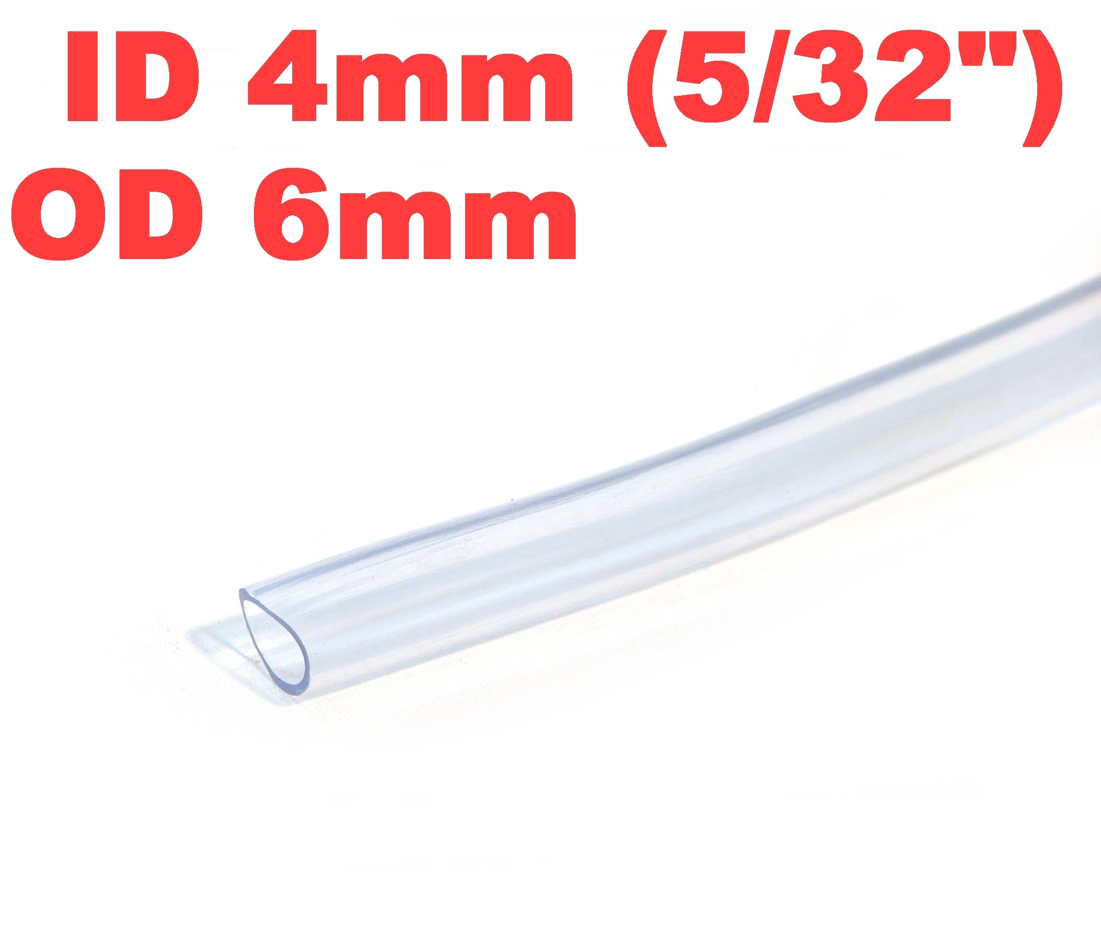 5/32 "ID 50 ft 15 Meter PVC vinilo transparente tubo Flexible manguera de vacío de aire acuario