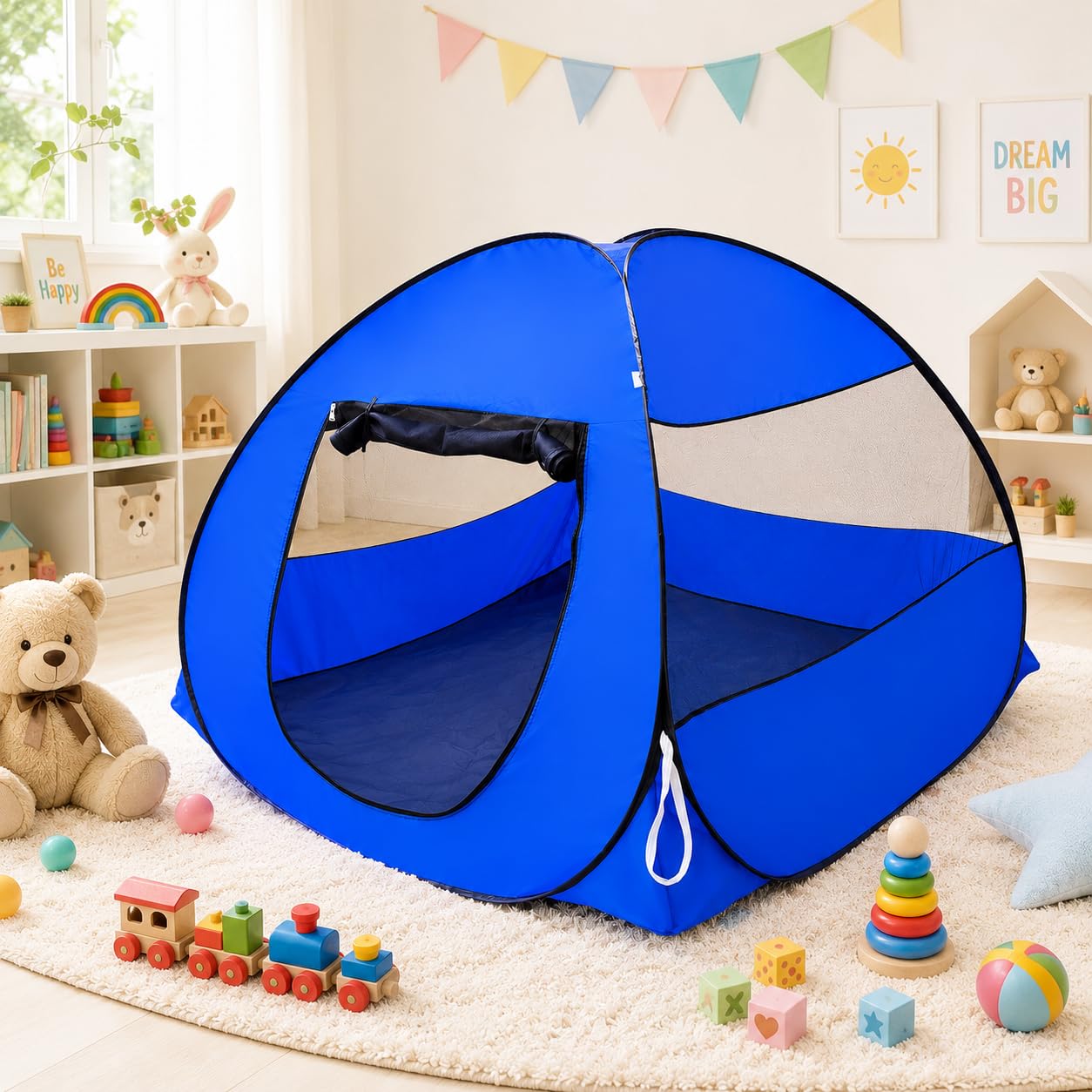 Foldable Play Tent House Big Size for Girl Boys with Planet -8