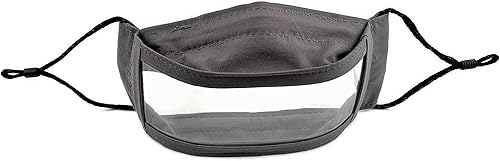 Miniatura 5 de Clear Face Mask/Reusable/Non-Toxic/American Made/Latex-free/No PVC, BPA, Phthalate/Washable/See Through Window Mask Black