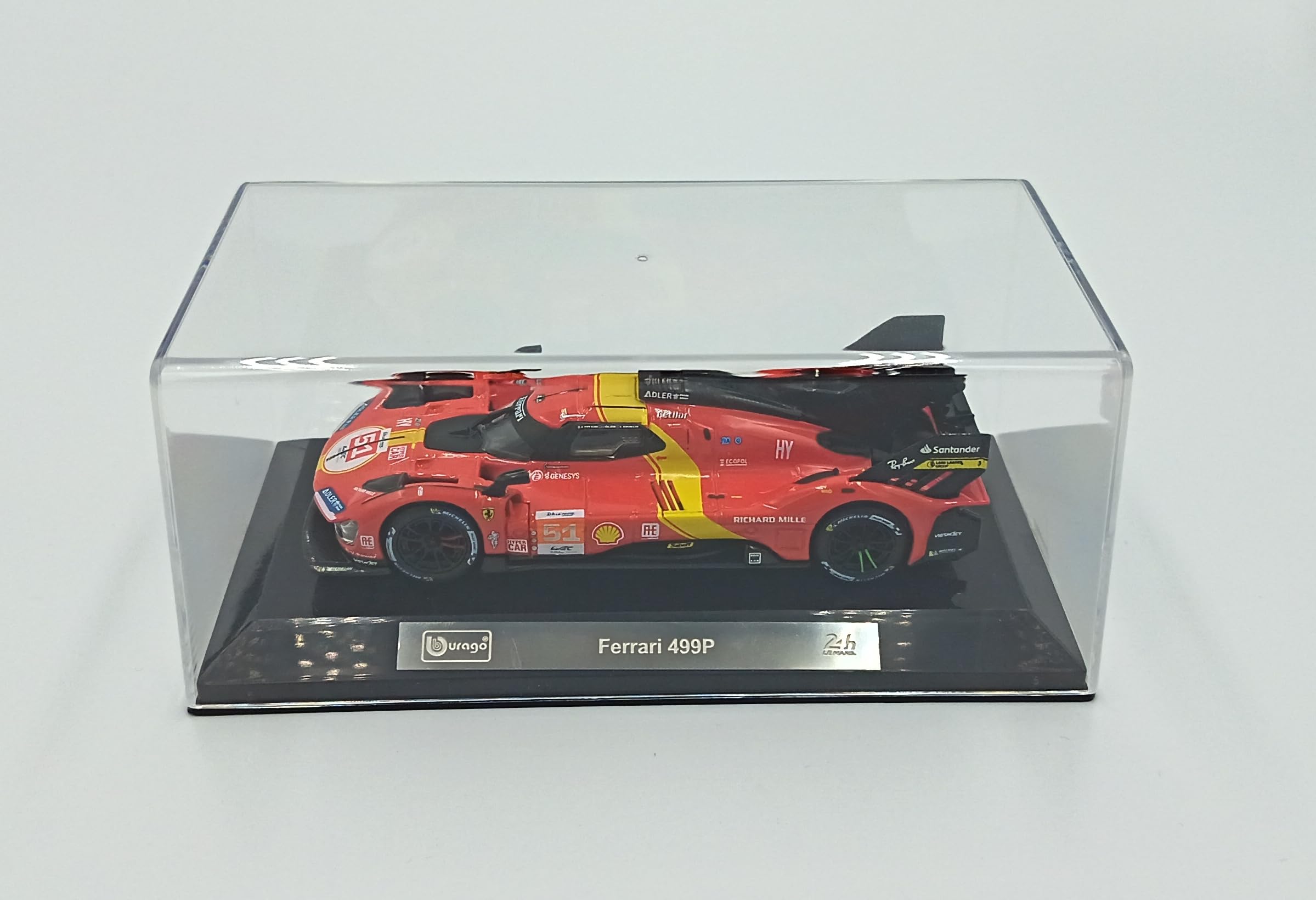 OPO 10 Voiture Miniature Compatible avec Ferrari 499P #51 24h Le Mans 2023 Pier Guidi, Calado, Giovinazzi échelle 1/43 Bburago 36312