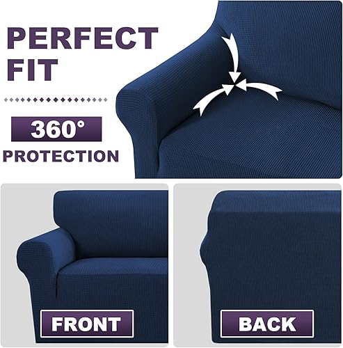 Miniatura 5 de MeilleMaison Funda elástica para silla, funda de sofá de 1 pieza con parte inferior elástica, protector de muebles lavable, protector de sofá