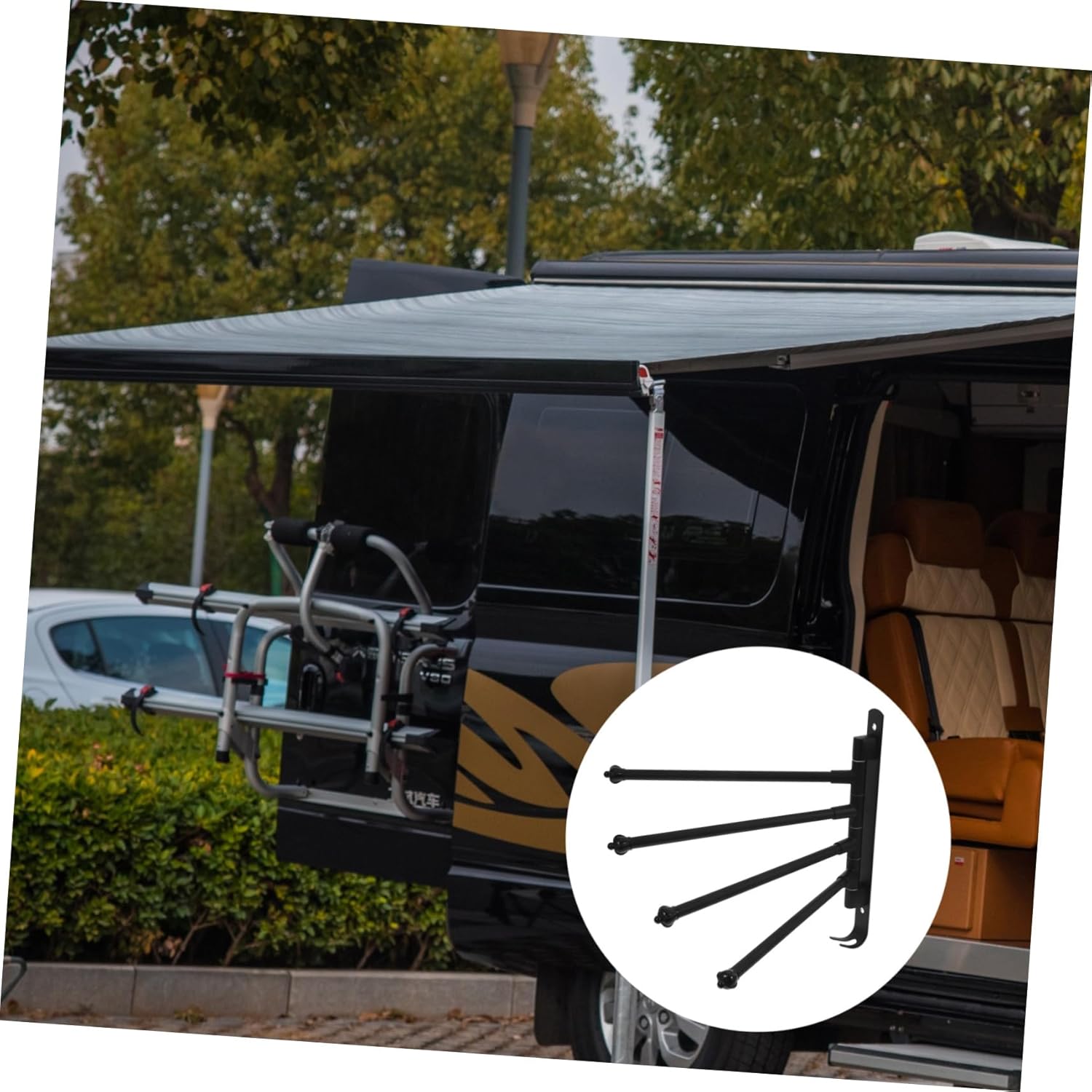 Amosfun Portable Rv Clothes Drying Rack Sturdy No Drill Installation Versatile Hanger for Clothes and Towels for Maintaining Tidy Rv Interior