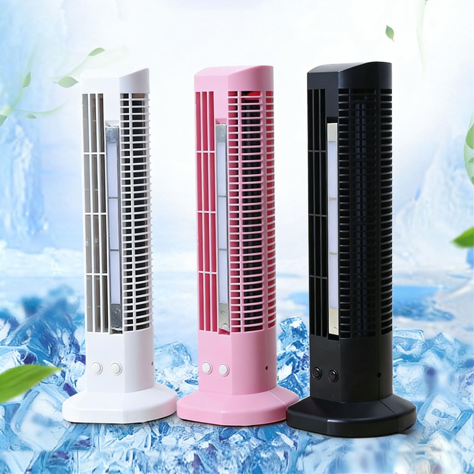 HMifjUM Tower Fan for Bedroom - Quiet Fans with Oscillation, Remote Control, Detachable Washable Design, Powerful Cooling, 3 Speeds, Portable Desk Table Bladeless Cooling Fan Modes for Home