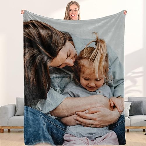 DIYKST Mantas personalizadas con collage de fotos y texto, hechas en Estados Unidos, mantas personalizadas con imágenes personalizadas para