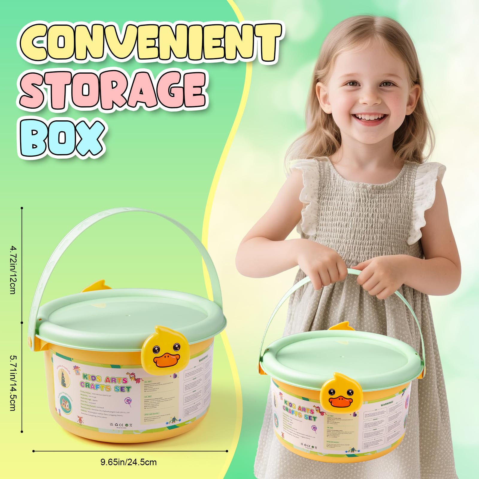 Sundaymot 5000 Caja Manualidades Niños, DIY Art Supplies Kit de Manualidades con Pipe Cleaners, Pompoms, Wiggle Eyes y Craft Sticks Colores, Creativo Regalo Kit Manualidades Juego para Niñas 3+ Años