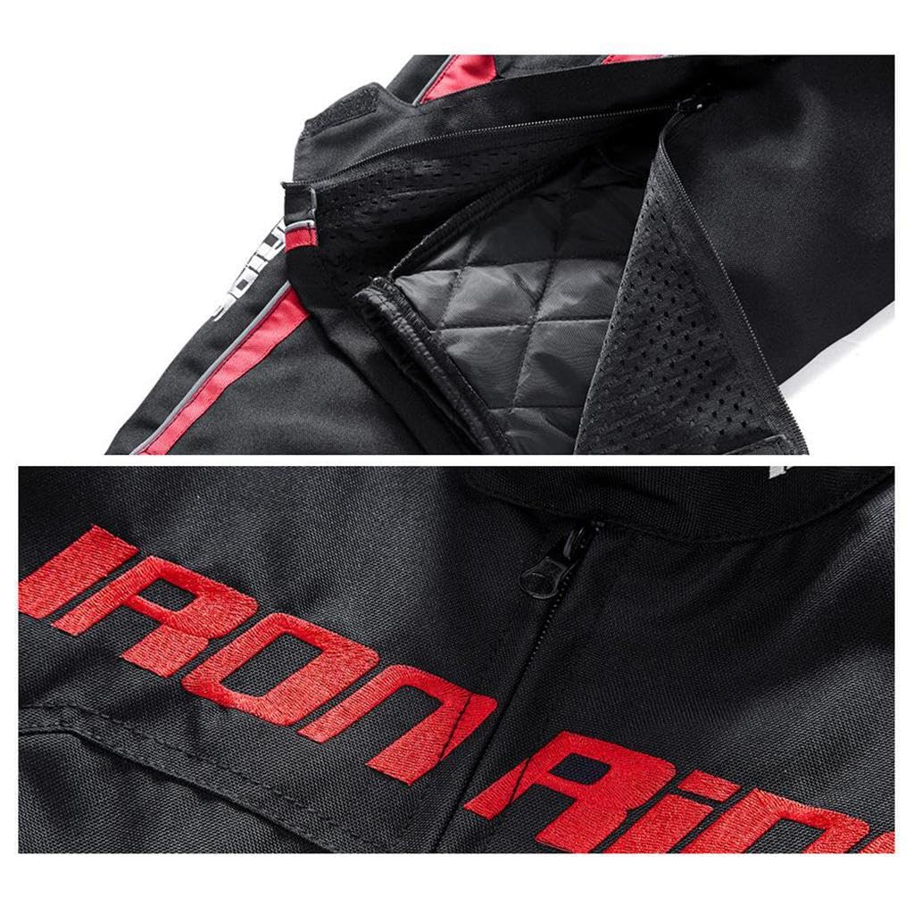 Chaqueta de motociclista Chaquetas de moto Ropa de moto Carreras Conducción Versátil Tres capas Seguridad Equipada Característica Impermeable Chaqueta a prueba de, Negro, L