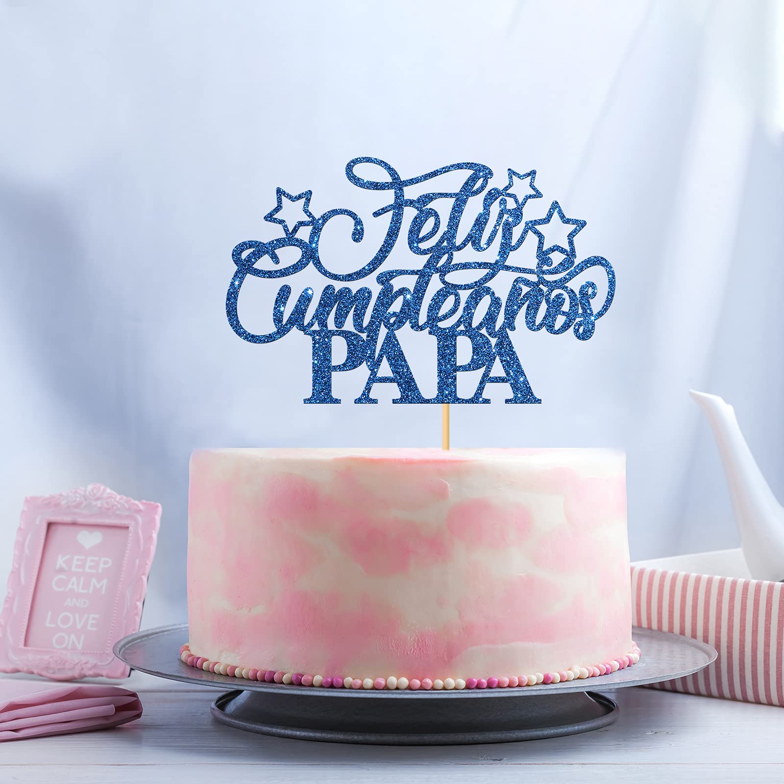 Father's Day Cake Fondant Mold Set - Spanish English Bilingual Cupcake Toppers, 3 Pieces