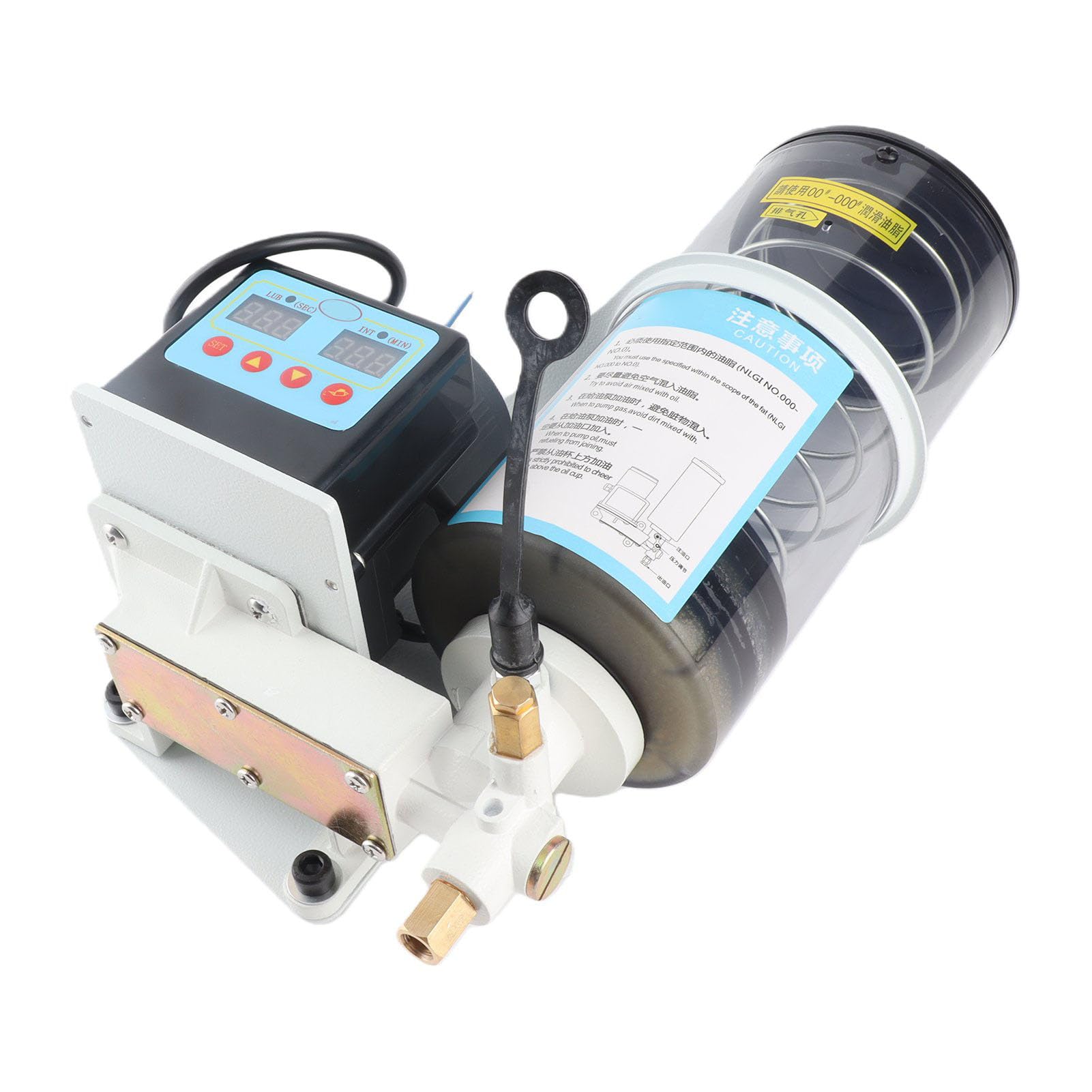FTVOGUE Pompa Olio Elettrica Pompa Lubrificante Automatica in Ghisa AC 20W 2L 6MPa 60cc Min Olio Elettromagnetica CNC per Lubrificazione Punzonatrice Fresatrice Tornio