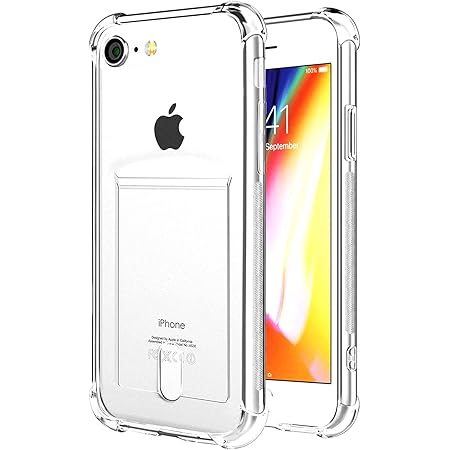 Amazon Com Anhong Iphone Se2 8 7 Case With Card Holder Slim Fit Protective Soft Tpu Shock Absorbing Bumper Floral Case With Soft Screen Protector Compatible Iphone Se2 7