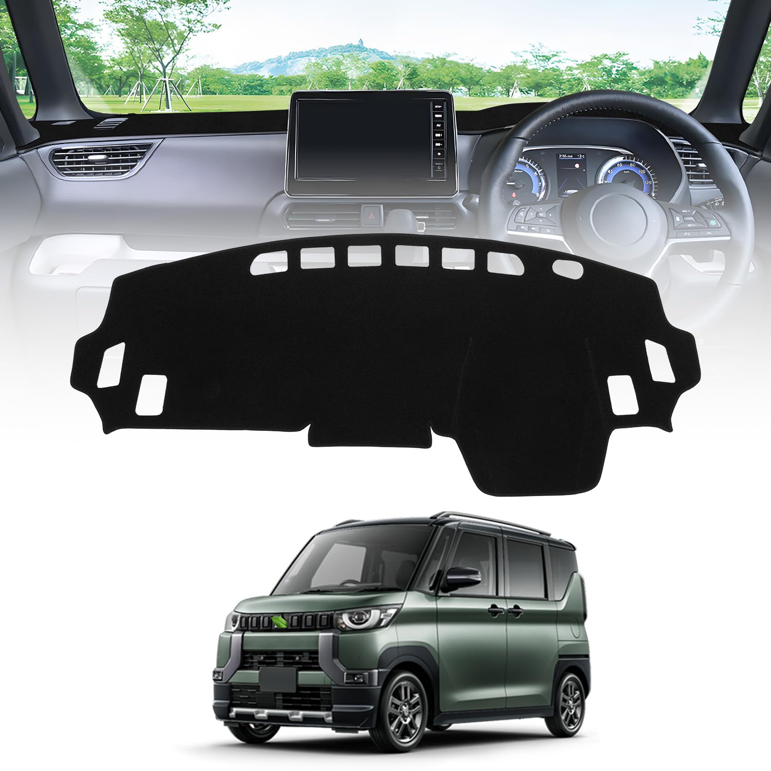 Amazon | CARVANTA 三菱 新型 デリカミニ ダッシュボードマット HUD