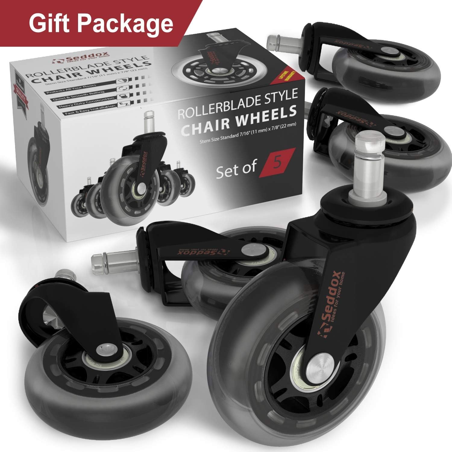 Buy Professional Office Chair Caster Wheels Gift Set Of 5 Protect All Your Floors 3 Heavy Duty Replacement Rubber Desk Chair Casters Best Protection For Your Hardwood Floors Online In Indonesia B06xhv9by1 Buy Professional Office Chair Caster Wheels Gift Set Of 5 Protect All Your Floors 3 Heavy Duty Replacement Rubber Desk Chair Casters Best Protection For Your Hardwood Floors Online In Indonesia B06xhv9by1