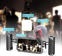 Vista 3 de SmallRig Jaula de aparejo de video para iPhone 13 Pro Max con doble zapatillas, estabilizador de teléfono móvil de aluminio, jaula de aparejo