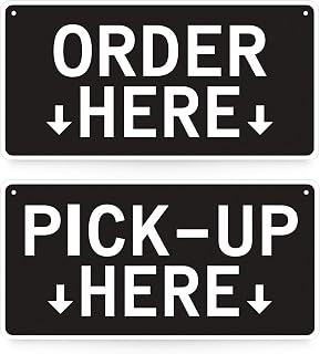 Order Here Sign Acrylic 2-Pack