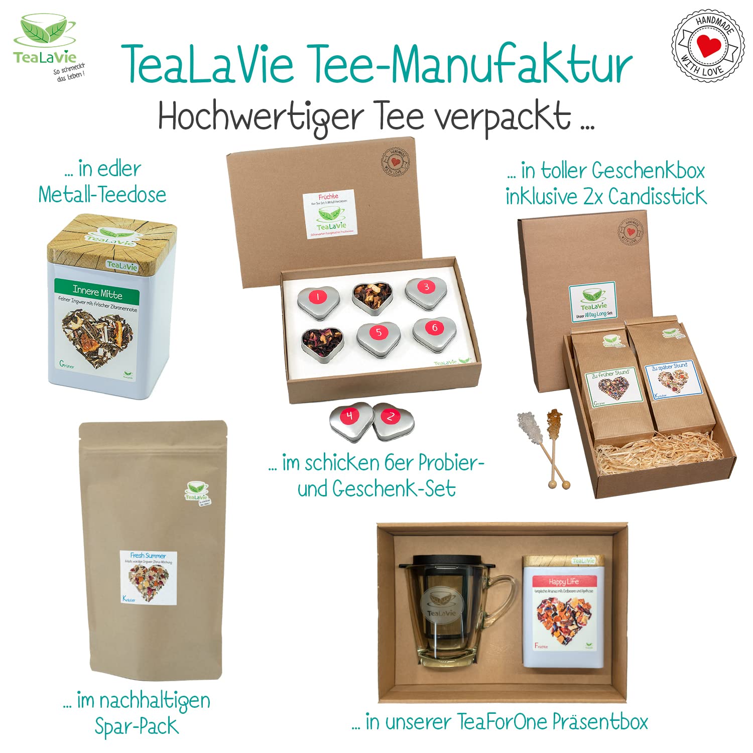 TEALAVIE Tee-Adventskalender 2026 | 24 hochwertige lose Tees in edlen Teedosen | Handmade | Merry Christmas Happy New Year (Set), Chanukka - jetzt zu Weihnachten 2026 schenken 220g