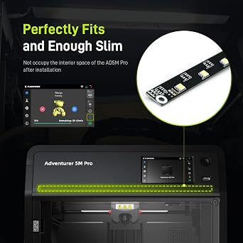 Official Original Flashforge Adventurer 5M 3D Printer LED Light Strip | 24V LED Light Board,Replacement 3D Printer Acessary,7pcs Lamp Beads,Bright Cold White Lighting Strip,Fit AD5M/AD5X/AD5M Pro