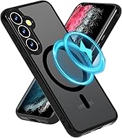 Vista 11 de Funda magnética para Samsung Galaxy S22, compatible con MagSafe, probada en caídas de grado militar, delgada, translúcida, mate, transparente, funda