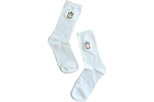 Cute Embroidered Tapioca Milk Tea Socks- Boba Tea Socks with Kawaii Bubble Tea Design