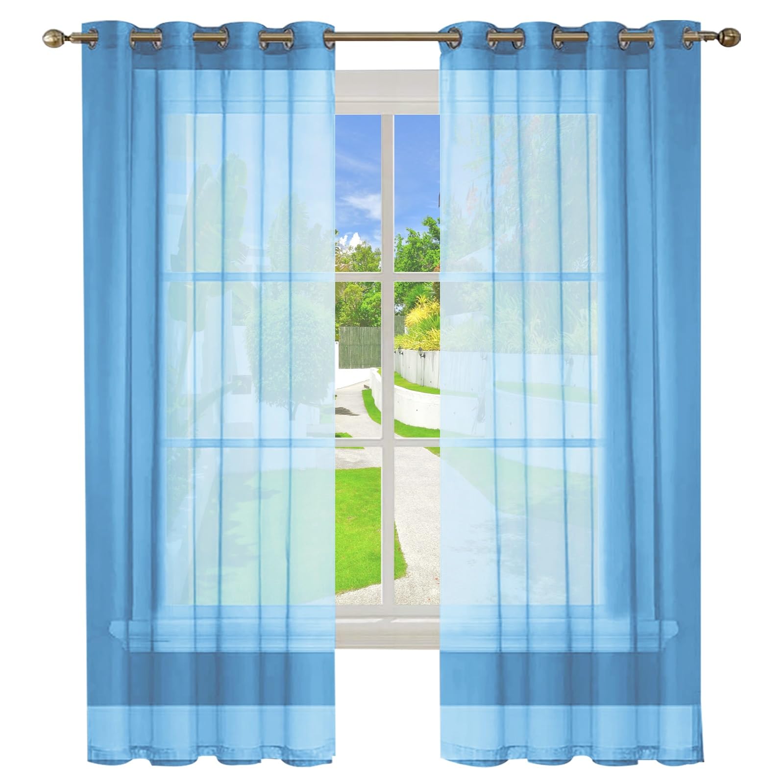 Rideau voilage blanc protection anti chaleur et froid pour fenetres de chambre