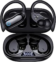 GNMN V7 ANC Wireless Earbuds: 96H Playtime, 45dB Noise Cancel, IPX7 Waterproof Earhooks for Gym/Sports Bluetooth Headphones