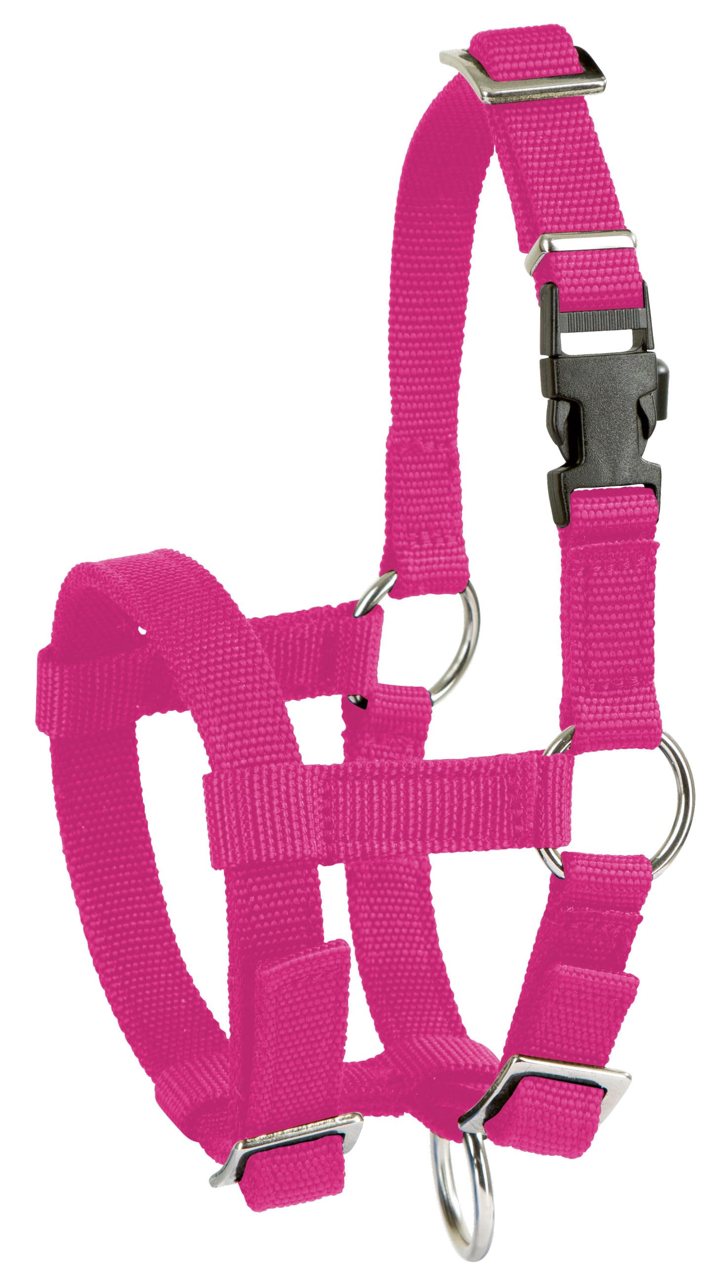 Kerbl Adjustable Alpaca Headcollar - Pink (Dimensions 17 x 18 x 4.5 cm, Weight 0.1 kg, Material 20 mm Polypropylene) 27184