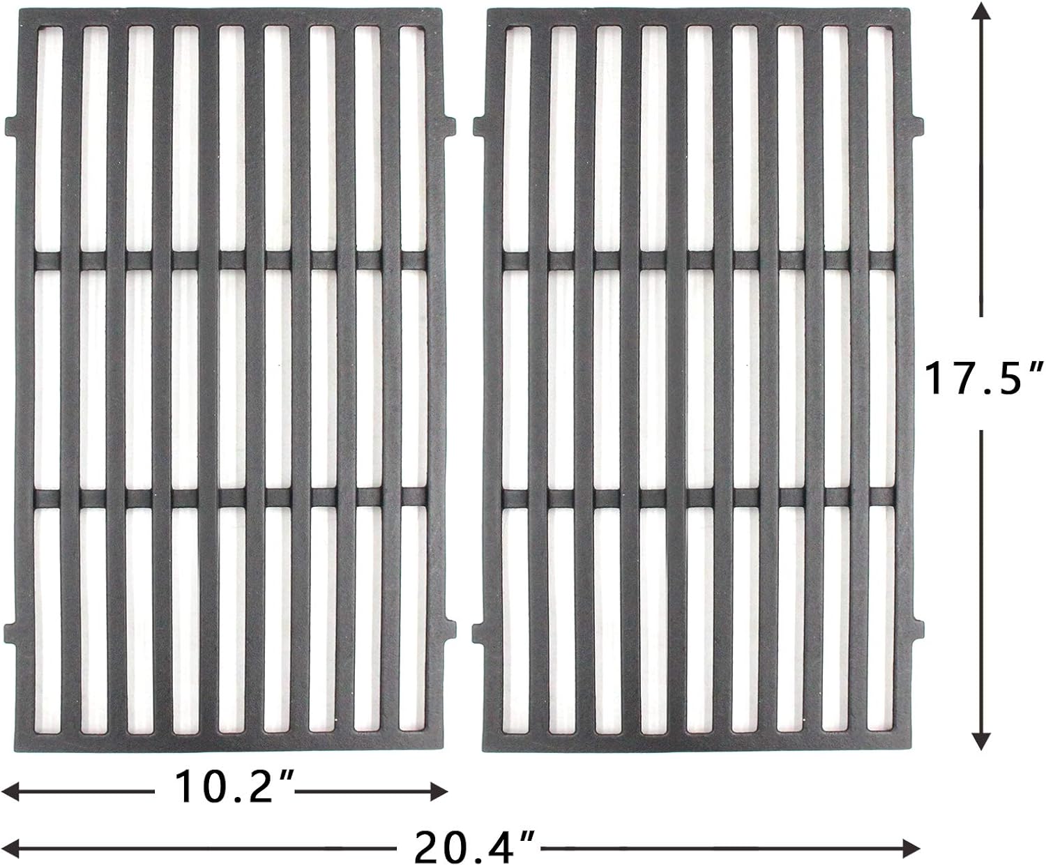 Hongso 17.5 Inches Grid Grates and 15.3 Inches Flavorizer Bars Bundle for Weber Spirit E S 200 210 Series (2013-2016)