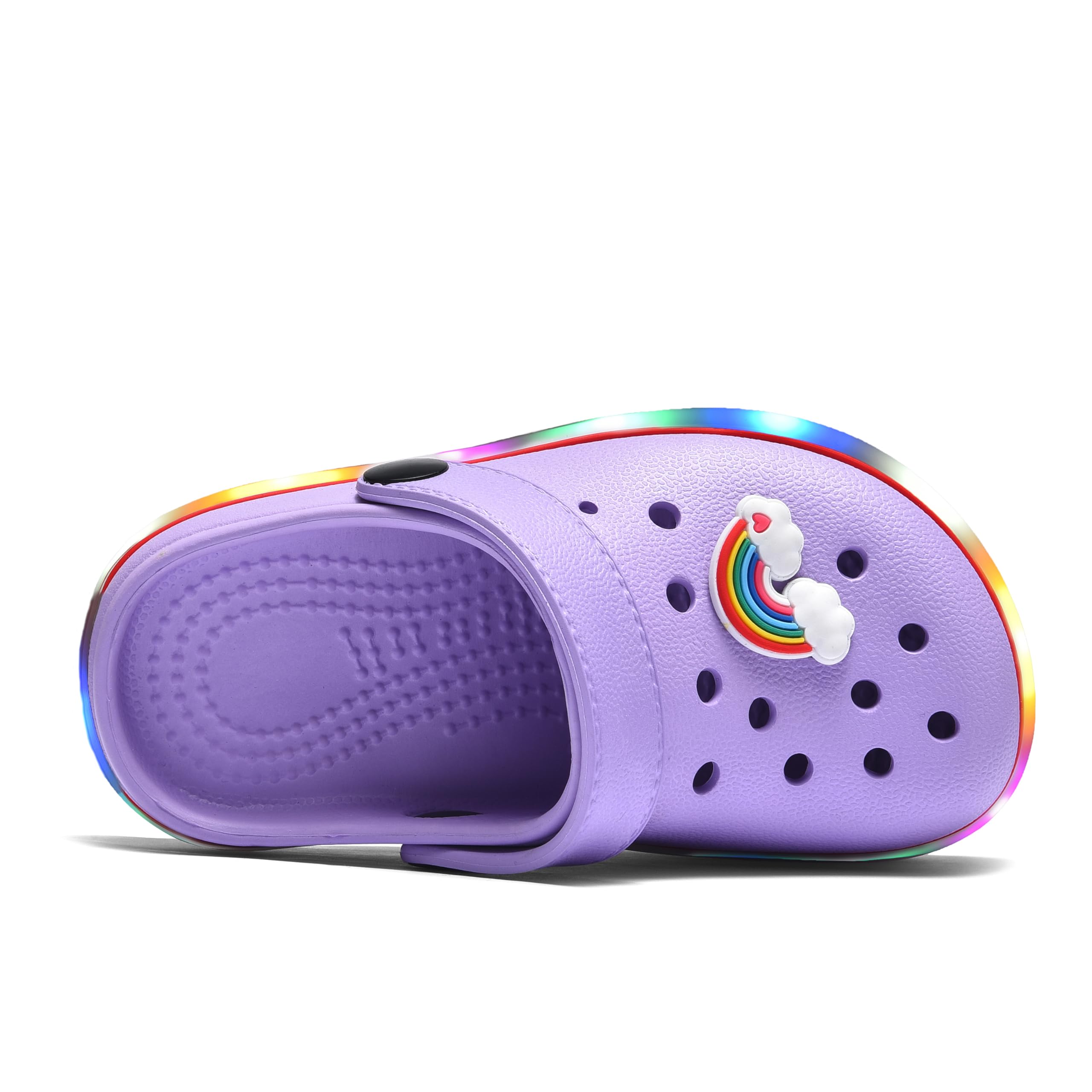 GULAKY Zuecos para niños, zapatillas para niños, sandalias para niñas, zapatos de jardín, tiras LED, zapatillas para niños